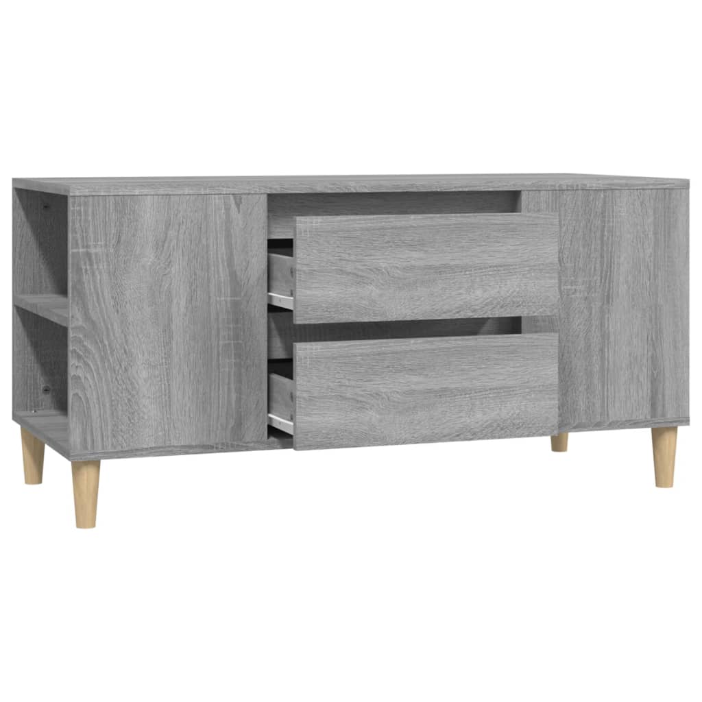 Mobile Porta TV Grigio Sonoma 102x44,5x50 cm Legno Multistrato