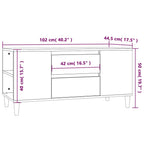 Mobile Porta TV Rovere Marrone 102x44,5x50 cm Legno Multistrato