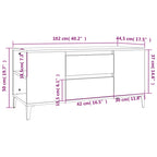 Mobile Porta TV Rovere Sonoma 102x44,5x50 cm Legno Multistrato
