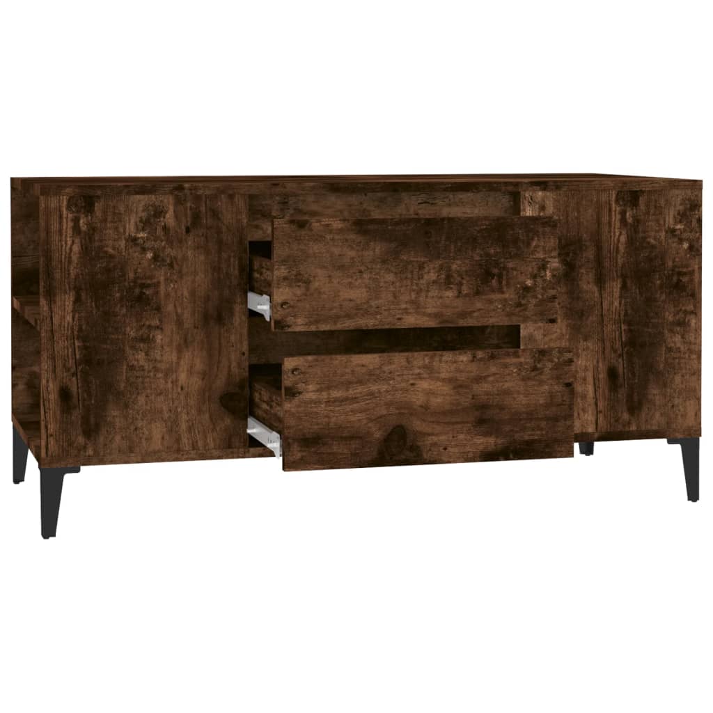 Mobile Porta TV Rovere Fumo 102x44,5x50 cm in Legno Multistrato