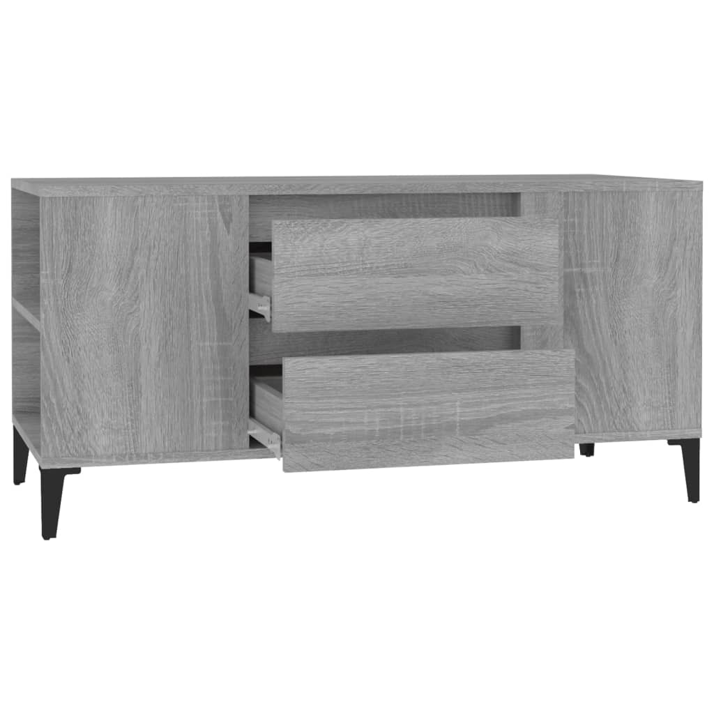 Mobile Porta TV Grigio Sonoma 102x44,5x50 cm Legno Multistrato