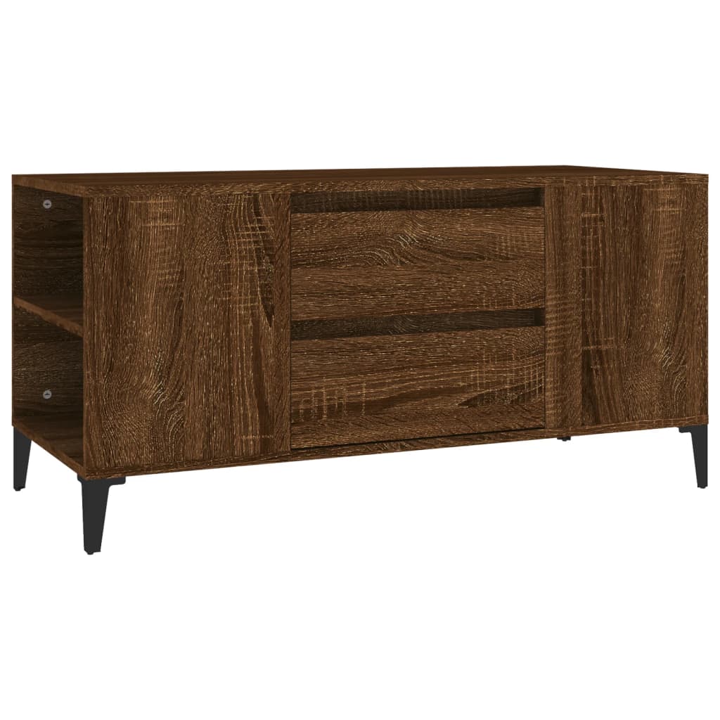 Mobile Porta TV Rovere Marrone 102x44,5x50 cm Legno Multistrato