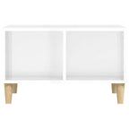 Tavolino Salotto Bianco Lucido 60x50x36,5 cm Legno Multistrato