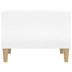 Tavolino Salotto Bianco Lucido 60x50x36,5 cm Legno Multistrato