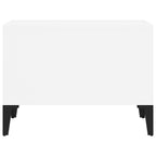 Tavolino da Salotto Bianco 60x50x36,5 cm in Legno Multistrato