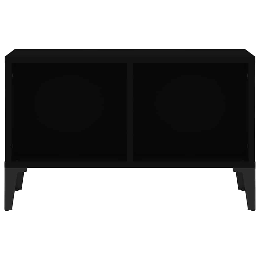 Tavolino da Salotto Nero 60x50x36,5 cm in Legno Multistrato