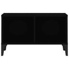 Tavolino da Salotto Nero 60x50x36,5 cm in Legno Multistrato