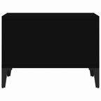 Tavolino da Salotto Nero 60x50x36,5 cm in Legno Multistrato