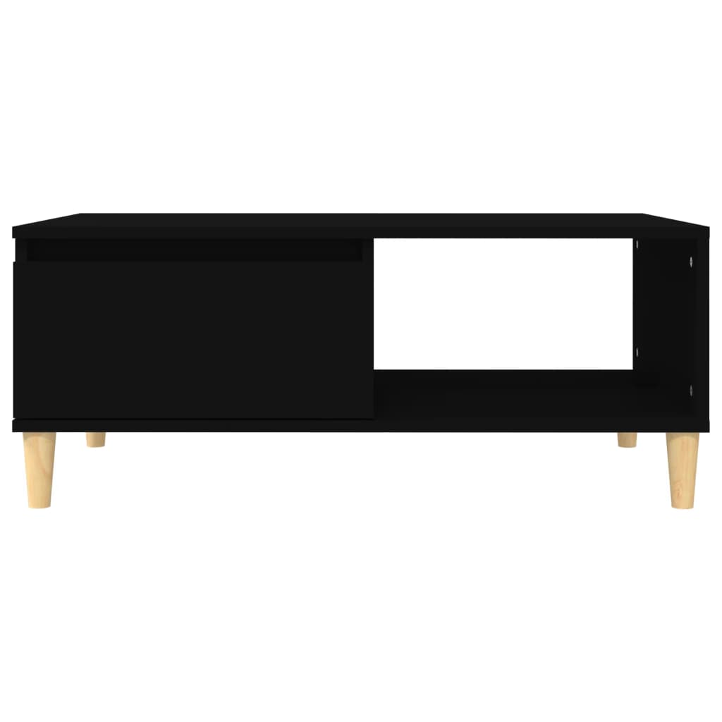 Tavolino da Salotto Nero 90x50x36,5 cm in Legno Multistrato