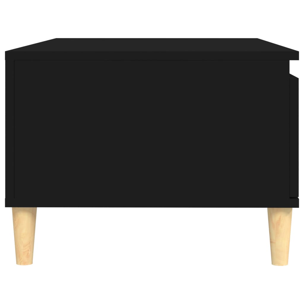 Tavolino da Salotto Nero 90x50x36,5 cm in Legno Multistrato