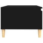 Tavolino da Salotto Nero 90x50x36,5 cm in Legno Multistrato