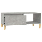 Tavolino Salotto Grigio Cemento 90x50x36,5 cm Legno Multistrato