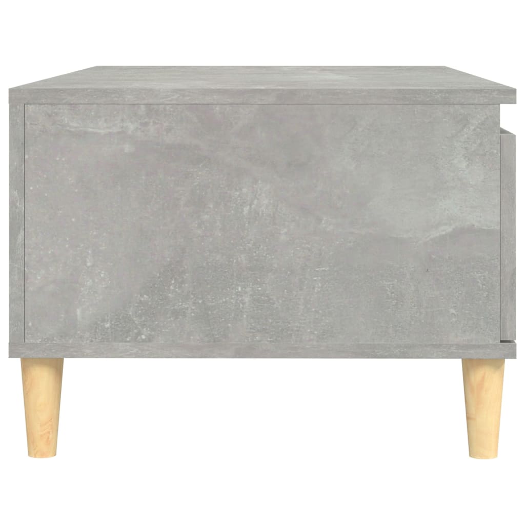 Tavolino Salotto Grigio Cemento 90x50x36,5 cm Legno Multistrato
