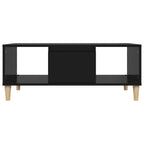 Tavolino da Salotto Nero 90x50x36,5 cm in Legno Multistrato