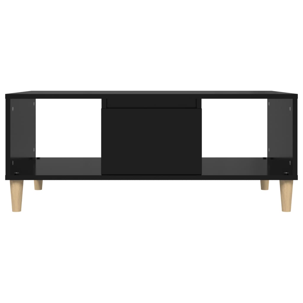 Tavolino da Salotto Nero 90x50x36,5 cm in Legno Multistrato
