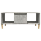 Tavolino Salotto Grigio Cemento 90x50x36,5 cm Legno Multistrato