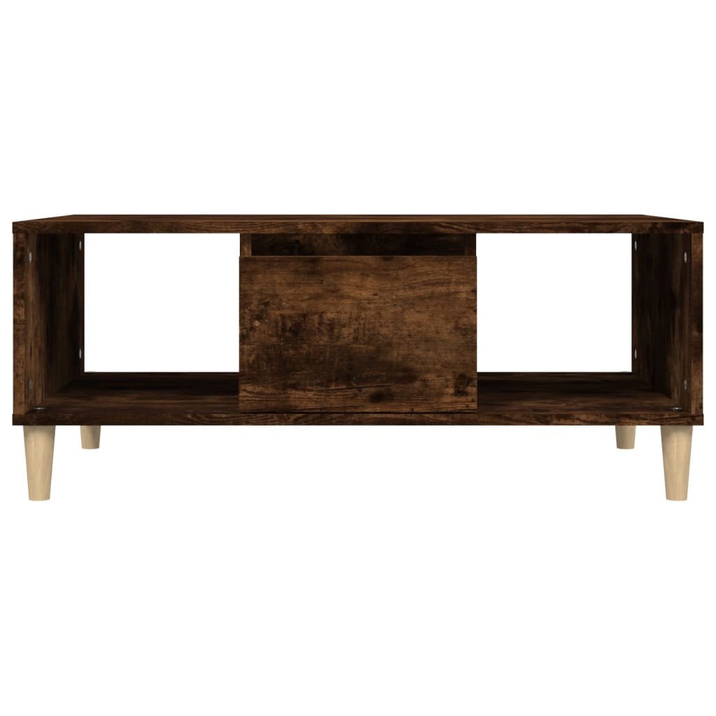 Tavolino da Salotto Rovere Fumo 90x50x36,5 cm Legno Multistrato