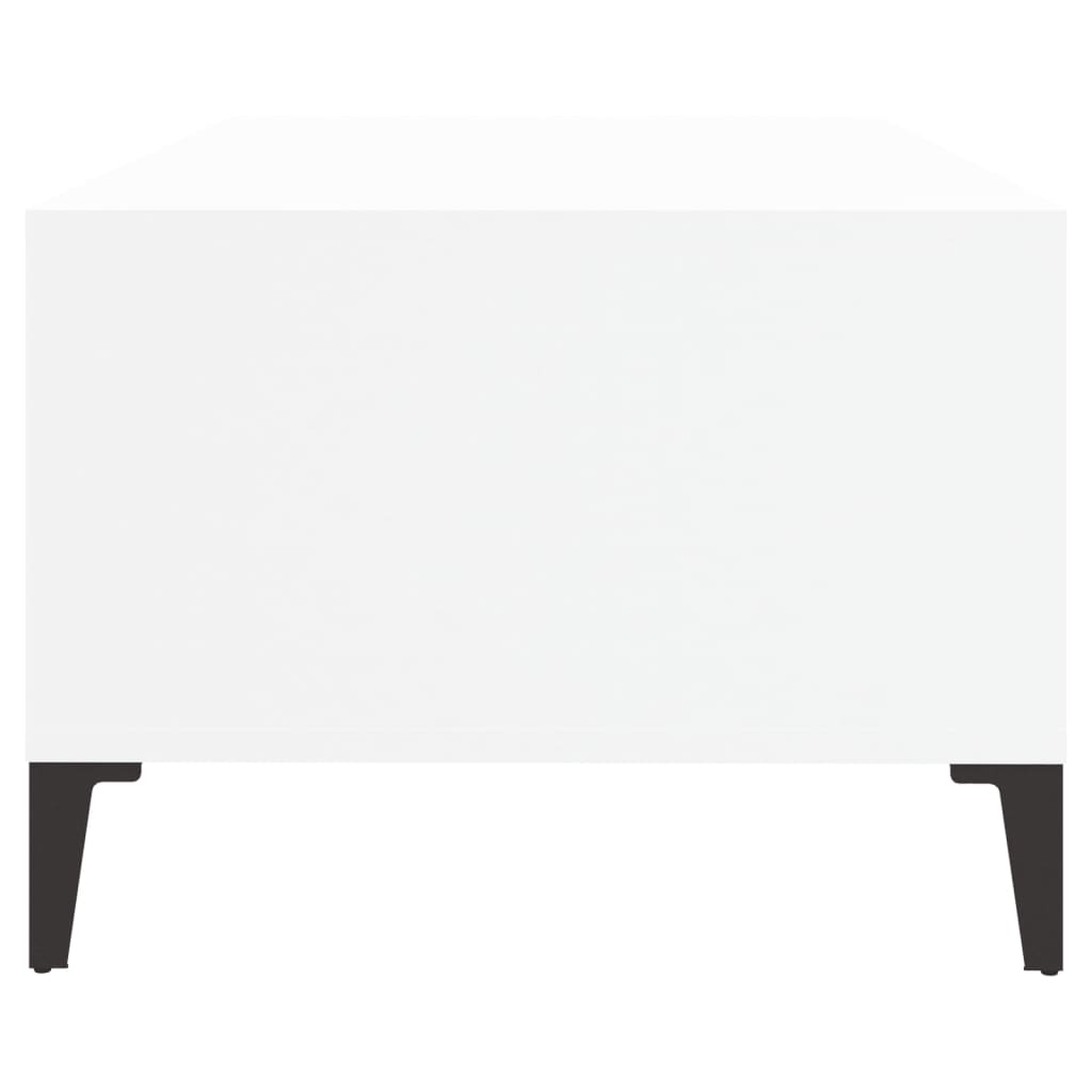 Tavolino da Salotto Bianco 90x50x36,5 cm in Legno Multistrato