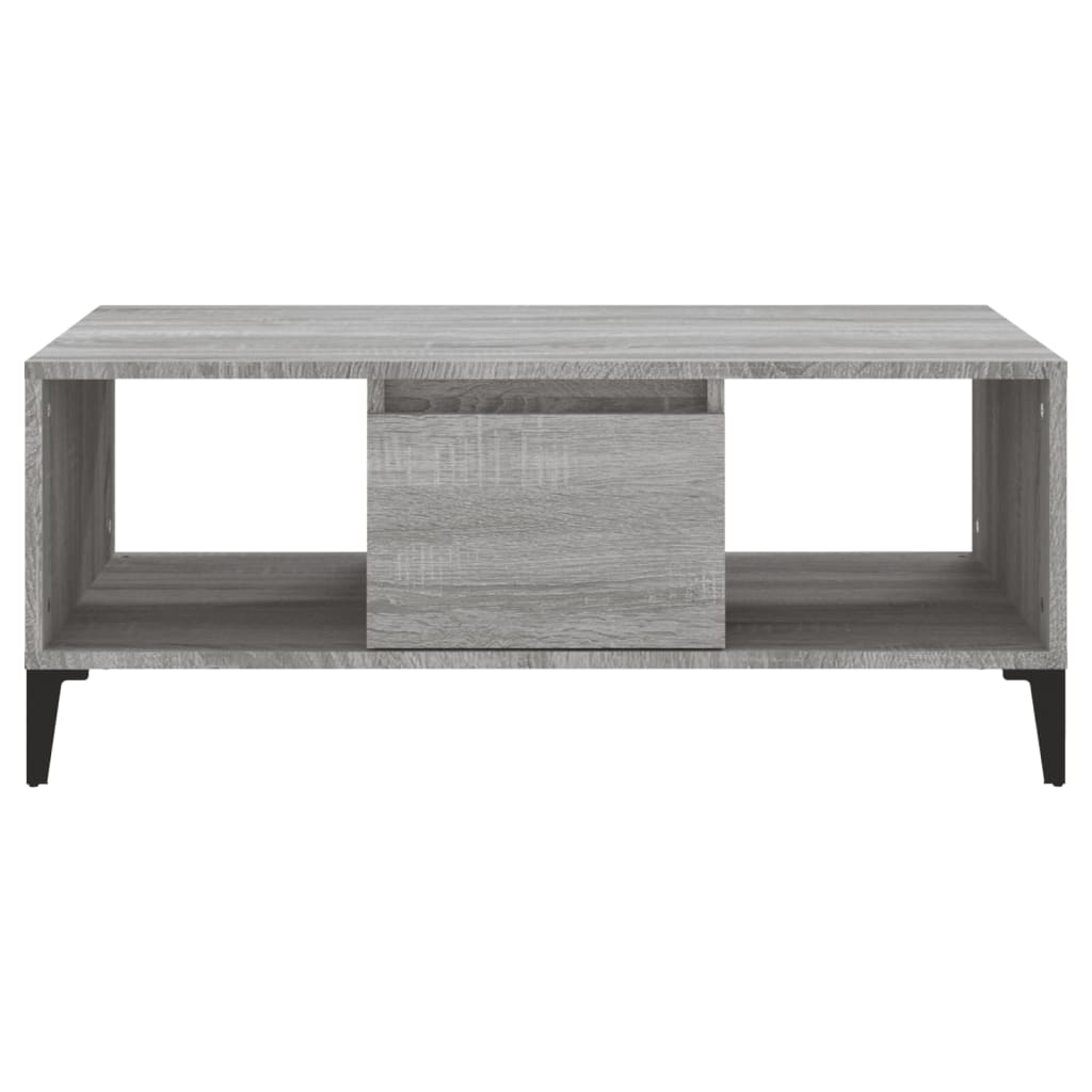 Tavolino Salotto Grigio Sonoma 90x50x36,5 cm Legno Multistrato
