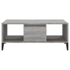 Tavolino Salotto Grigio Sonoma 90x50x36,5 cm Legno Multistrato