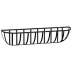 Fioriere Parete 2 pz Rivestimenti Cocco Nero 91x20x23cm Acciaio