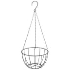Fioriere Pensili 4 pz Rivestimenti Cocco Nero Ø40x63cm Acciaio