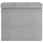 Cesto Biancheria Pieghevole Grigio 64,5x34,5x59 cm Lino Finto
