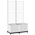 Fioriera da Giardino con Graticcio Bianco 80x40x136 cm PP