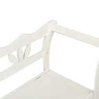 Panca Bianca 107x45x75,5 cm Legno Massello di Abete