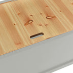 Panca Grigia 107x45x75,5 cm Legno Massello di Abete