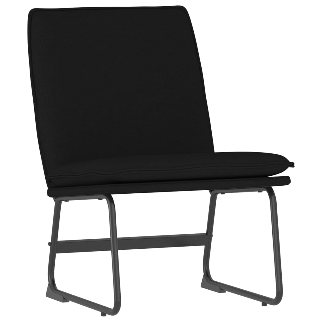 Sedia Lounge Nera 52x75x76 cm in Tessuto