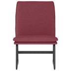 Sedia Lounge Rosso Vino 52x75x76 cm in Tessuto