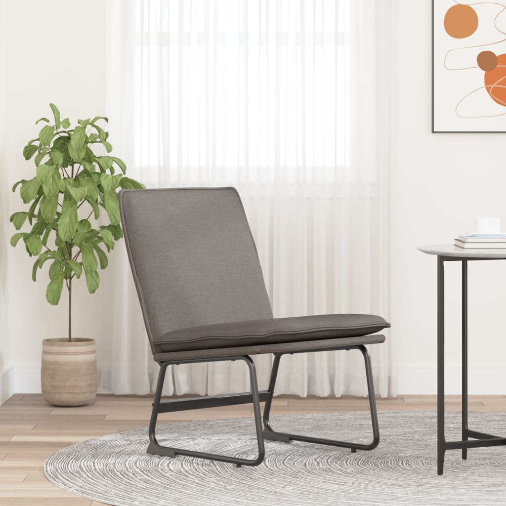 Sedia Lounge Tortora 52x75x76 cm in Tessuto