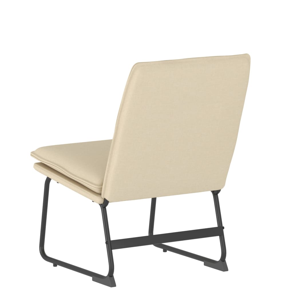 Sedia Lounge Crema 52x75x76 cm in Tessuto