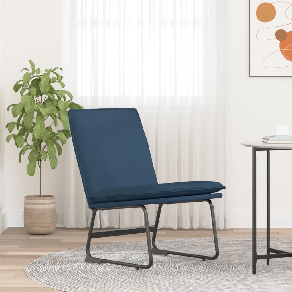 Sedia Lounge Blu 52x75x76 cm in Tessuto