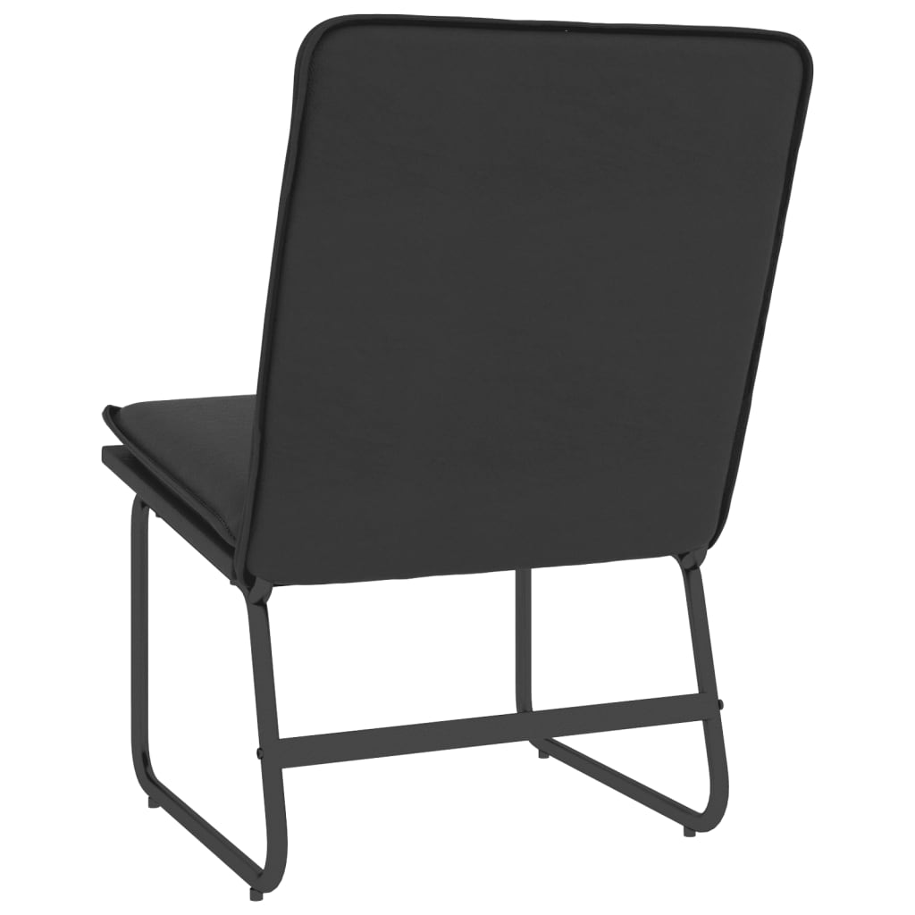 Sedia Lounge Nera 54x75x76 cm in Similpelle