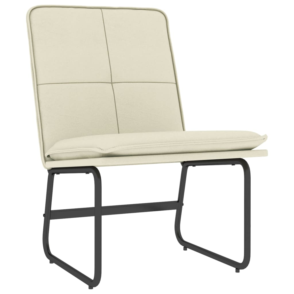 Sedia Lounge Crema 54x75x76 cm in Similpelle