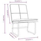 Sedia Lounge Crema 54x75x76 cm in Similpelle