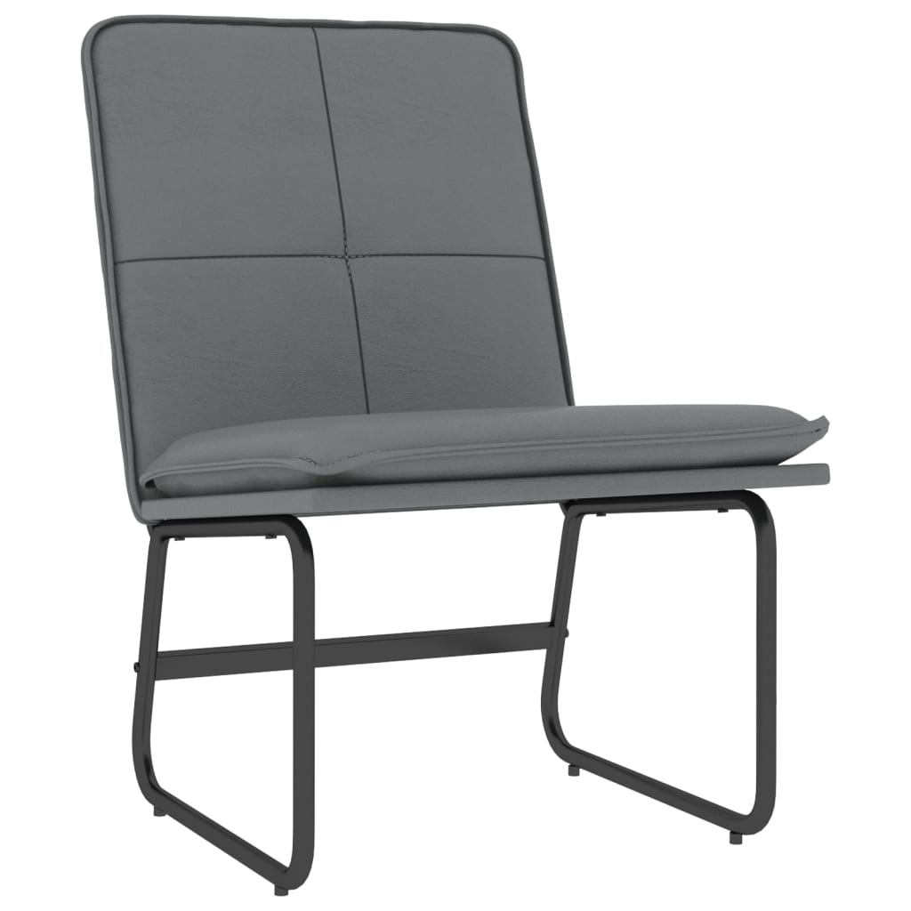 Sedia Lounge Grigia 54x75x76 cm in Similpelle