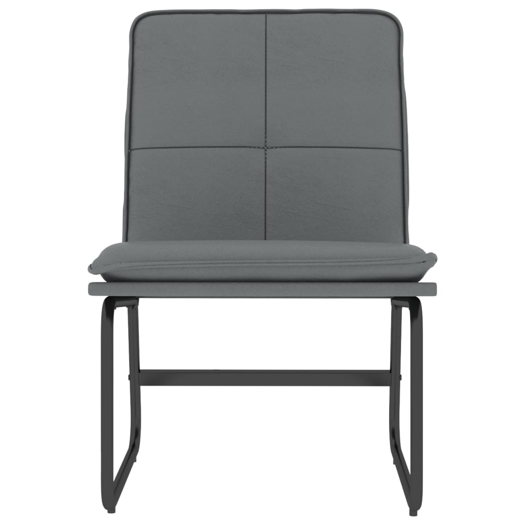 Sedia Lounge Grigia 54x75x76 cm in Similpelle