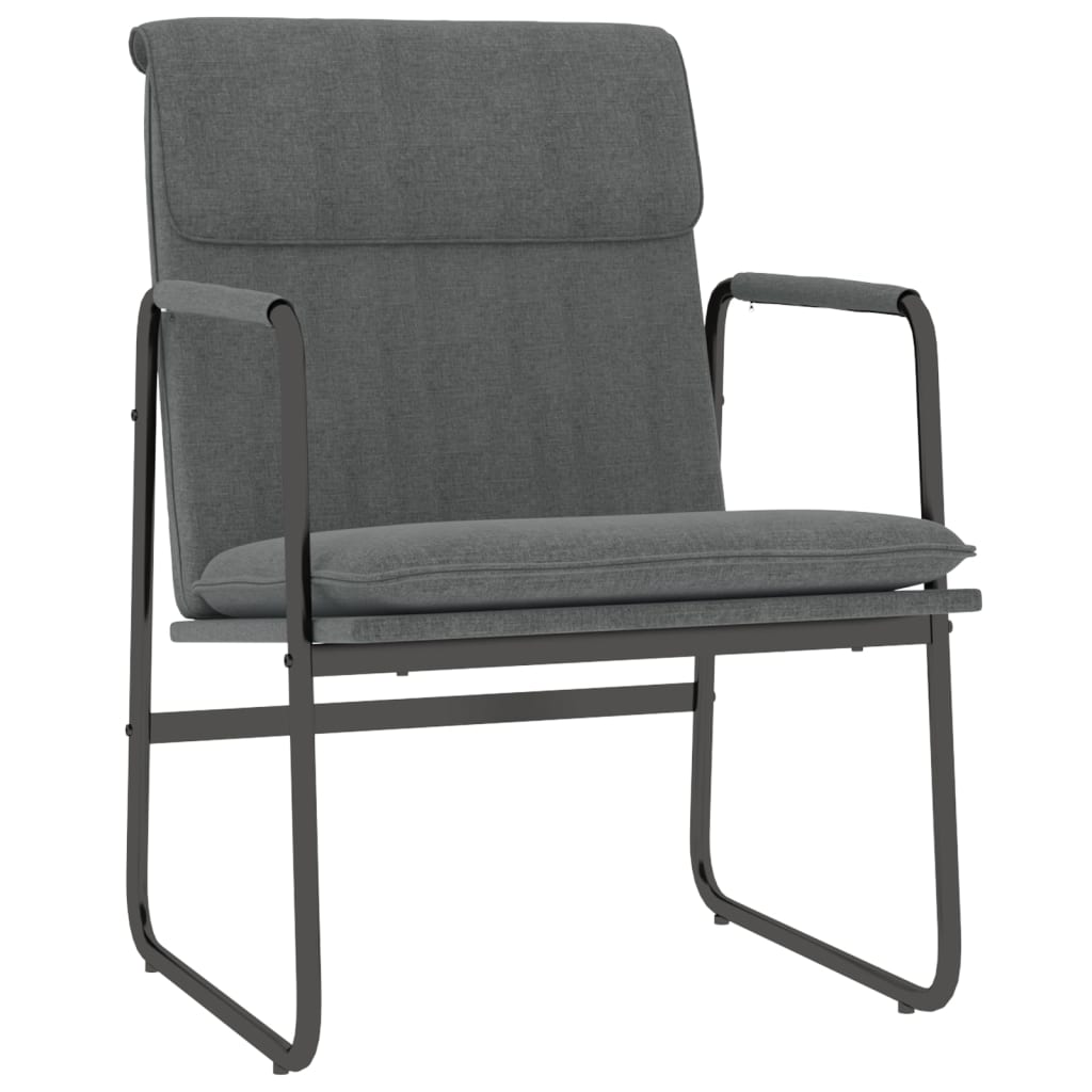 Sedia Lounge Grigio Scuro 55x64x80 cm in Tessuto