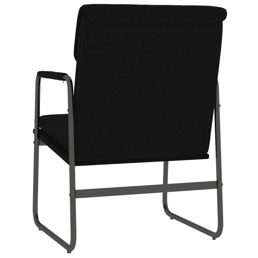 Sedia Lounge Nera 55x64x80 cm in Tessuto
