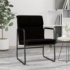 Sedia Lounge Nera 55x64x80 cm in Tessuto