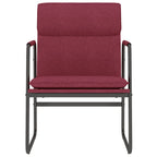 Sedia Lounge Rosso Vino 55x64x80 cm in Tessuto