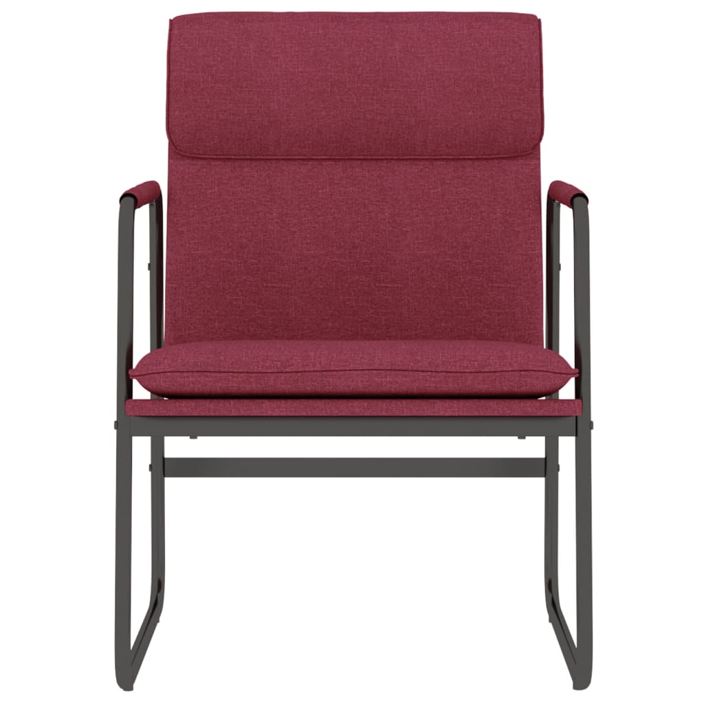 Sedia Lounge Rosso Vino 55x64x80 cm in Tessuto