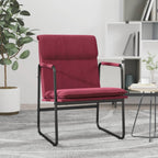 Sedia Lounge Rosso Vino 55x64x80 cm in Tessuto
