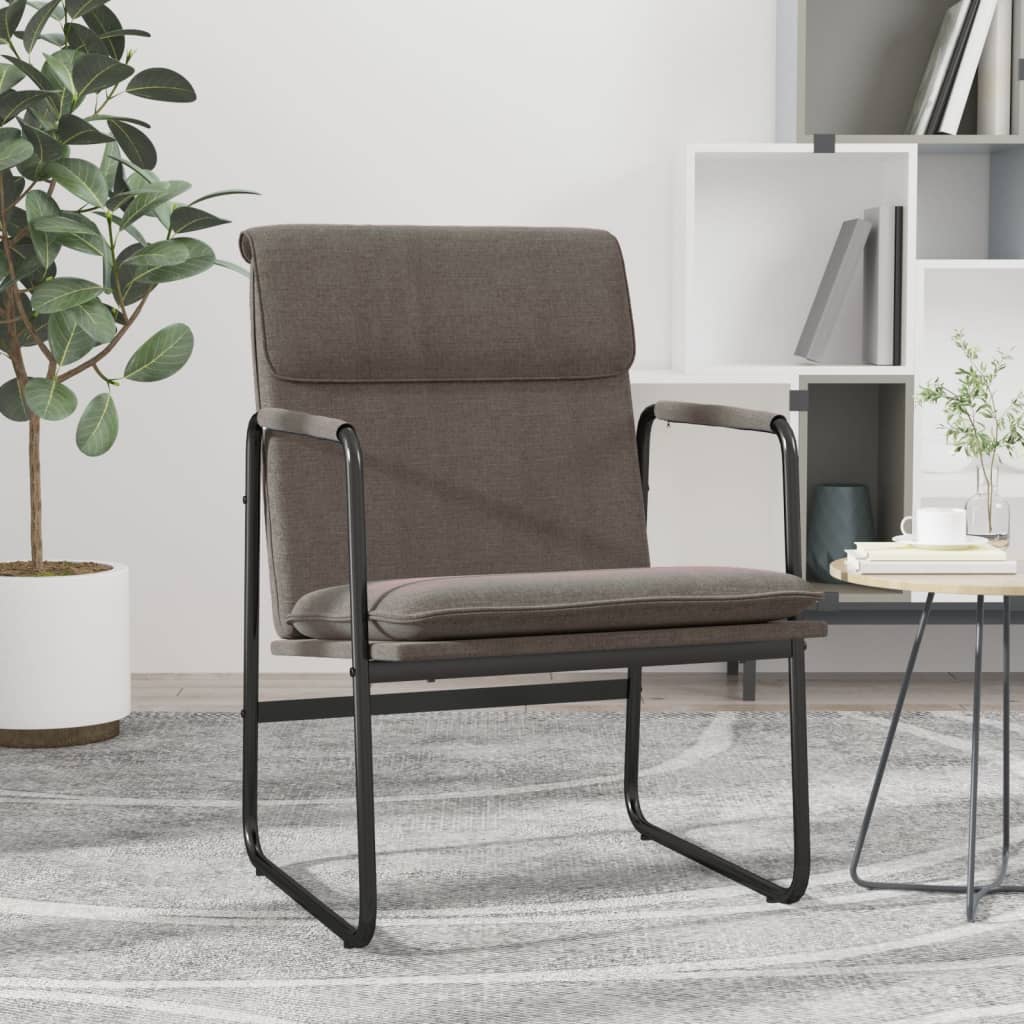 Sedia Lounge Tortora 55x64x80 cm in Tessuto