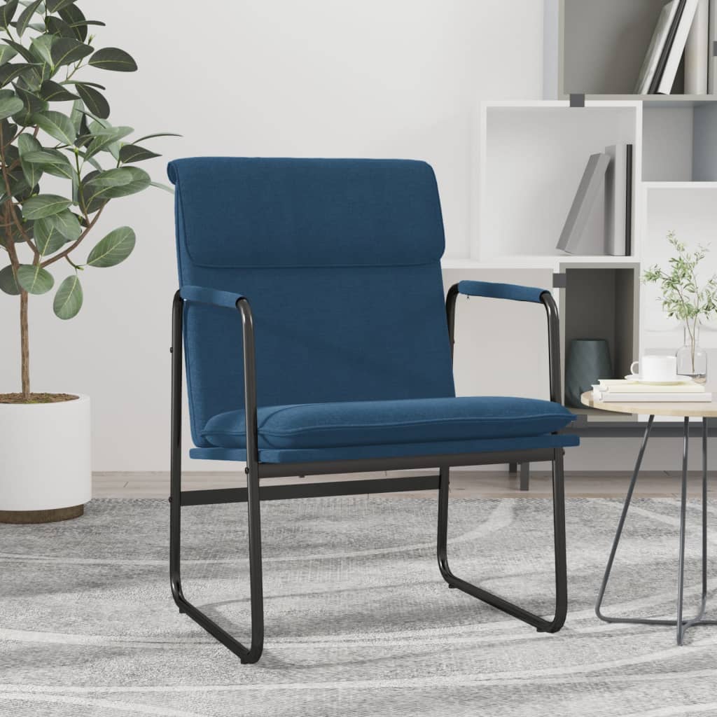 Sedia Lounge Blu 55x64x80 cm in Tessuto