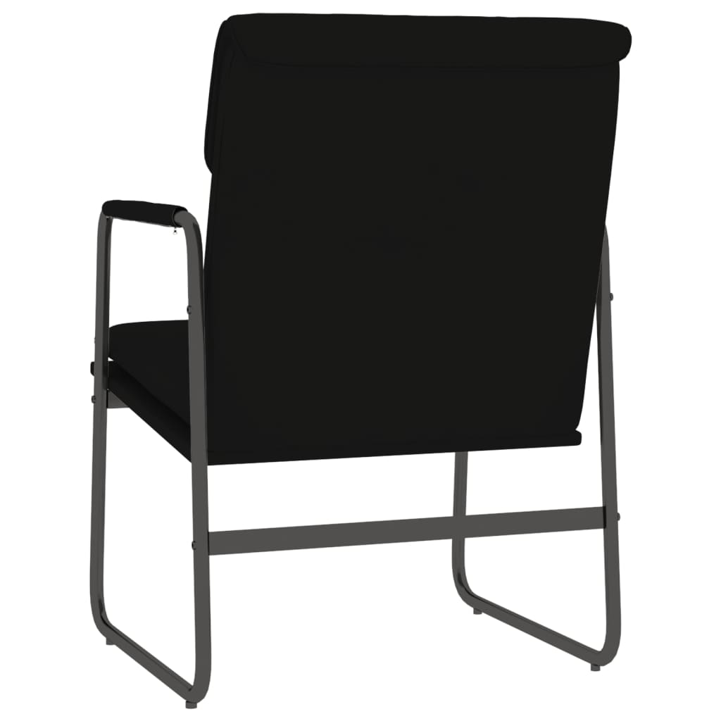 Sedia Lounge Nera 55x64x80 cm in Similpelle