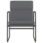 Sedia Lounge Grigia 55x64x80 cm in Similpelle